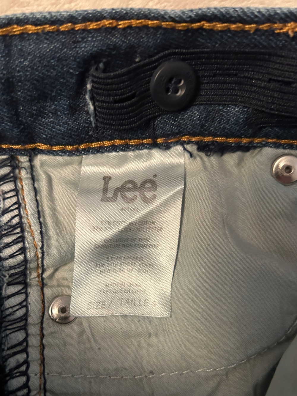 Lee Dark Blue Kids' Jeans with Gold Stitching - Picture 6 of 8